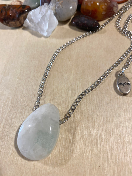 Clear Quartz with inclusions necklace 🌸