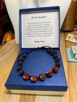 Red Jasper & Lava Bead bracelet