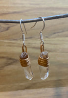 Clear quartz earrings