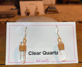 Clear quartz earrings