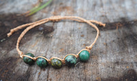 African Turquoise Anklet