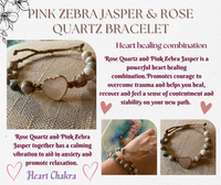 Pink Zebra Jasper & Rose Quartz Bracelet